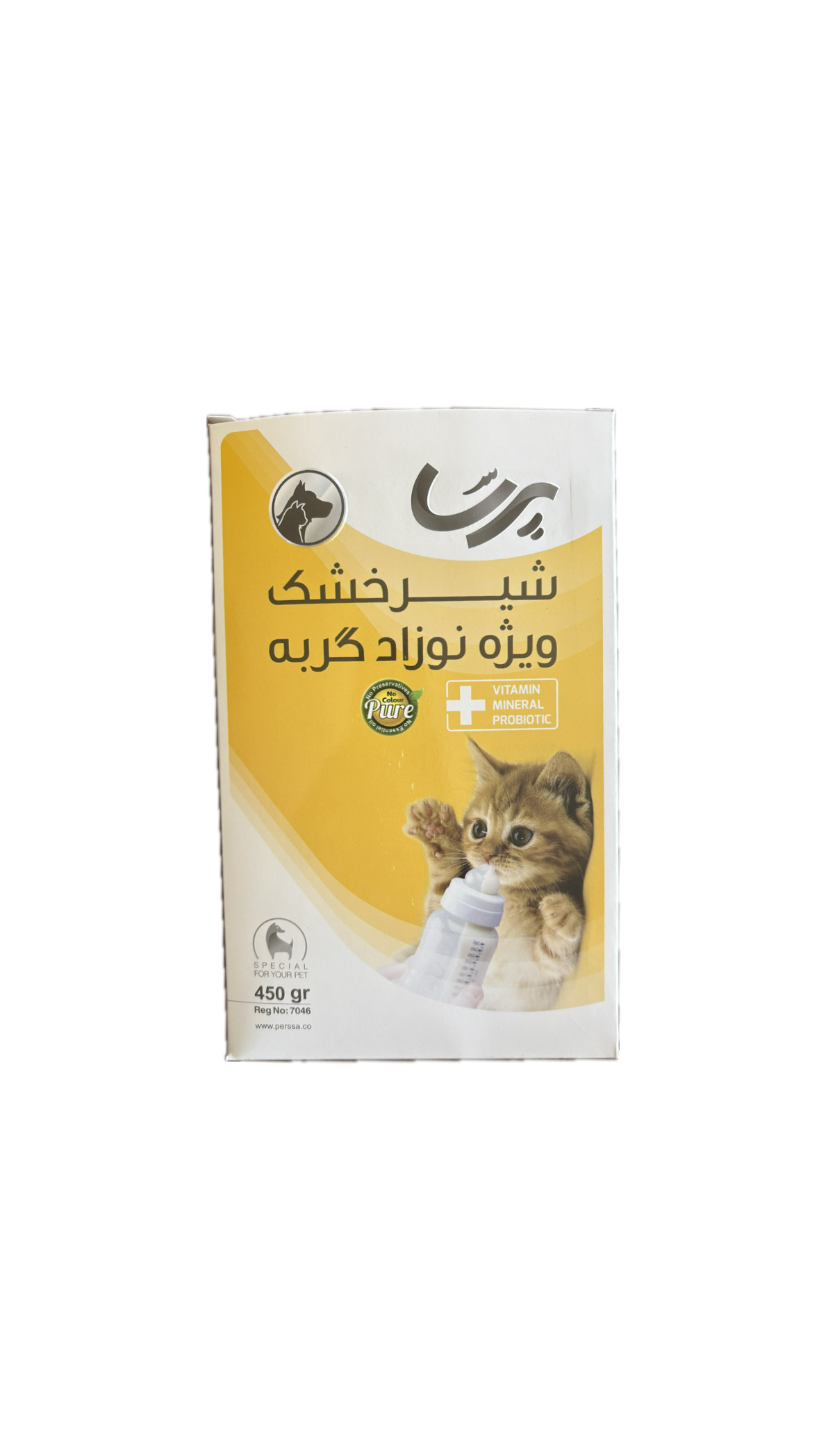 269FD0C6-FF27-4B39-A02D-D39641A92ABC شیر خشک بچه گربه پرسا وزن ۴۵۰ گرم - Image 1