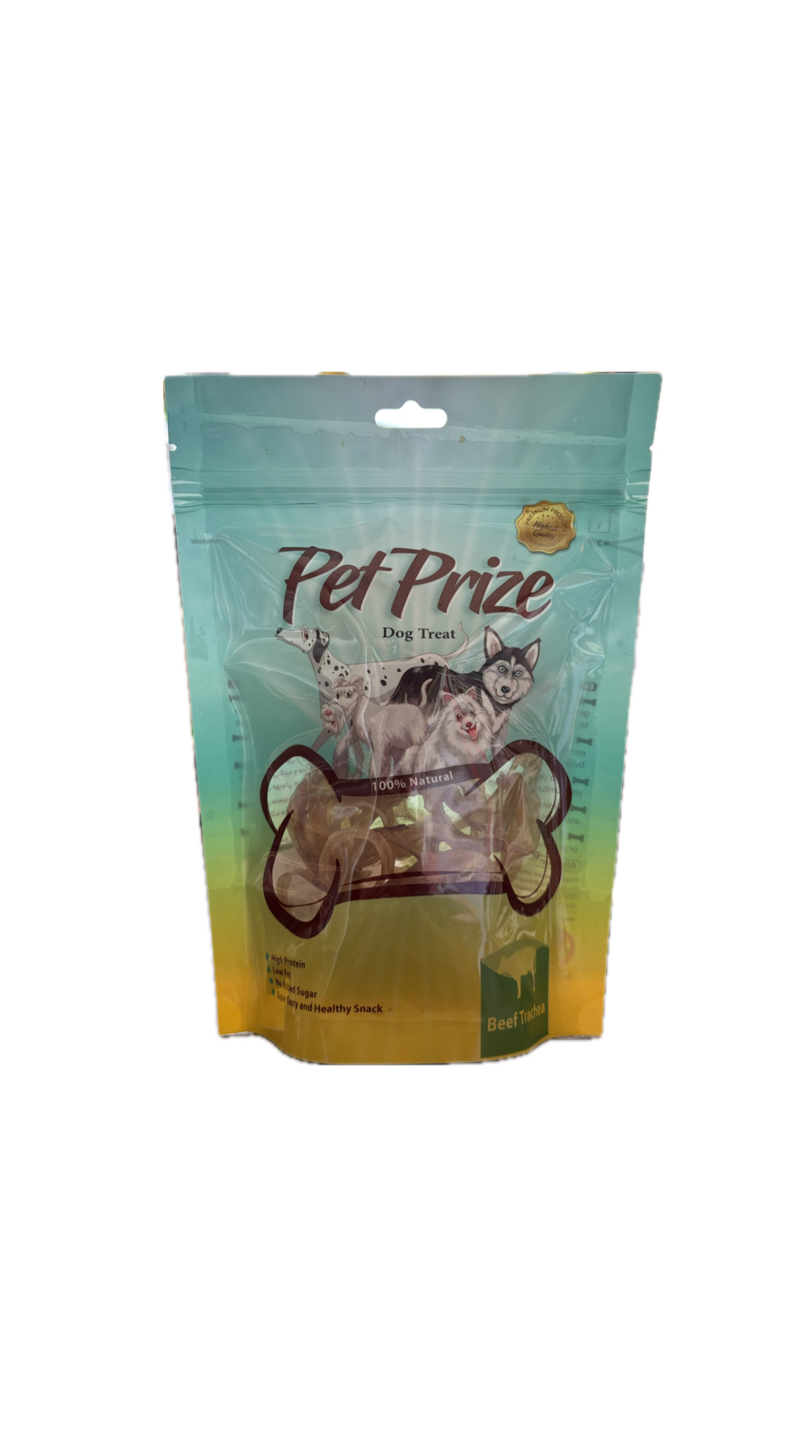 F4E4A96B-F77E-4601-AED8-B9BDA71B4AD5 تشویقی سگ پت پرایز مدل نای گاو Beef Trachea وزن 50 گرم - Image 1